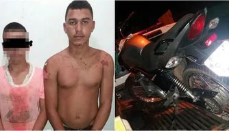 Presos e moto apreendida em Altos