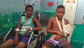 Crianças que deram entrada no HUT após terem sofrido uma queda.