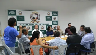 Reunião na Câmara Municipal de Teresina.