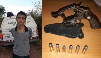 Acusado foi preso pela PM por porte ilegal de arma de fogo em povoado de Matões.