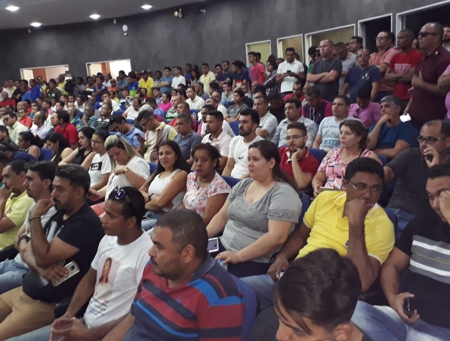No último protesto os motoristas lotaram o plenário da Câmara