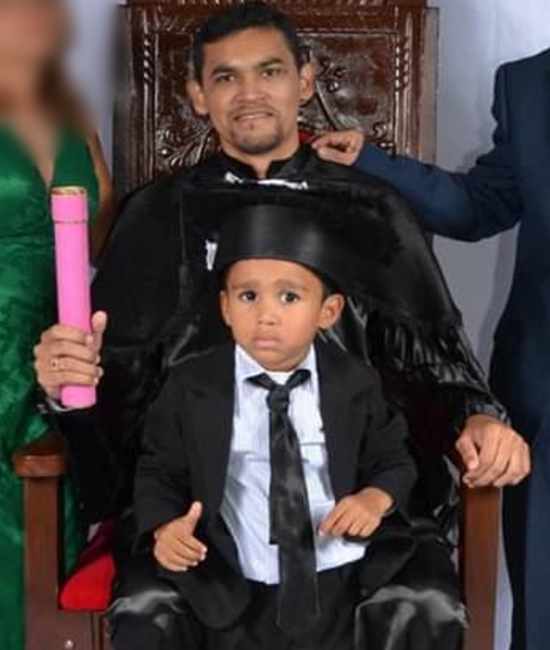 Luís Paulo Moura e o filho João Manoel sofreram acidente na Avenida João XXIII.