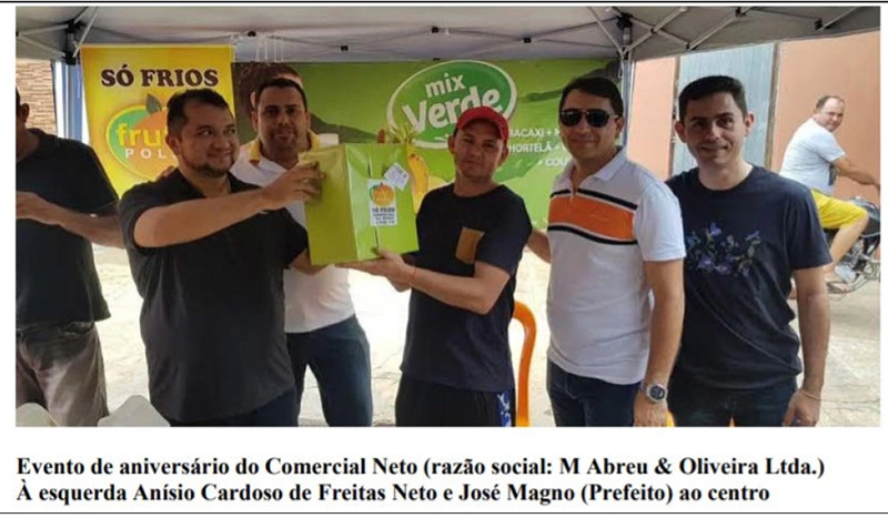 Prefeito Magno Soares e o empresário Anísio Cardoso.