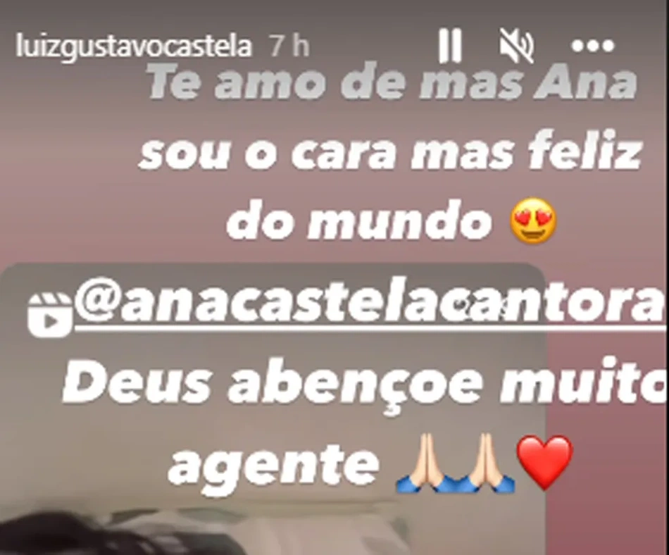 Primo de Ana Castela, através de Stories do Instagram