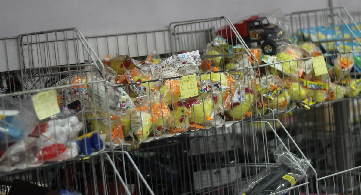 Venda de brinquedos para o Dia das Crianças