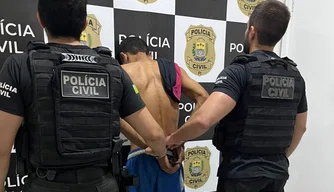 Suspeito preso pela Polícia Civil.