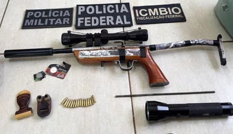 Material apreendido durante a ação.