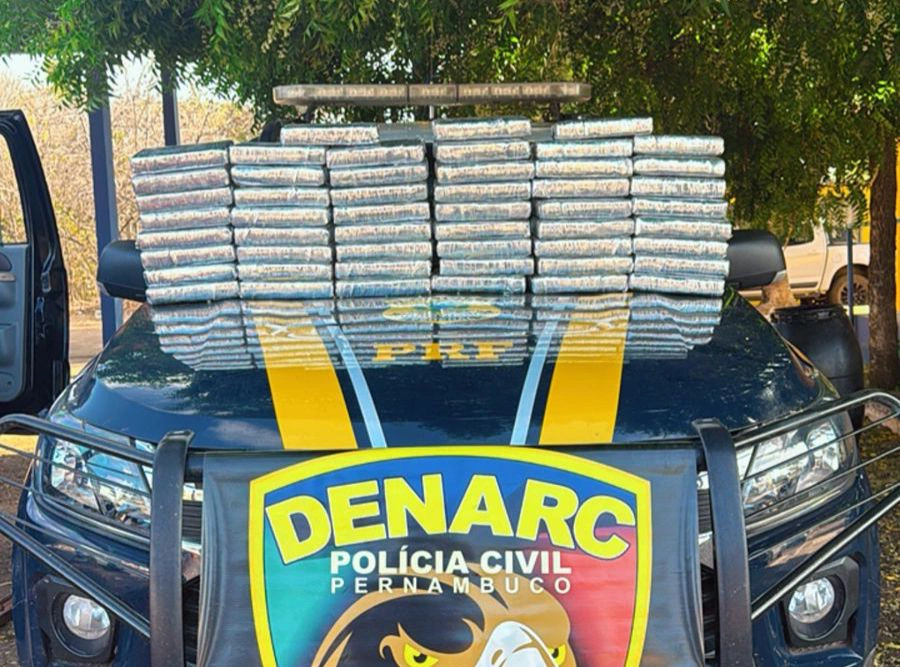 PRF em parceria com o DENARC realiza apreensão de 51 kg de cocaína