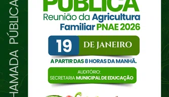 Reunião da Agricultura Familiar - PNAE 2026