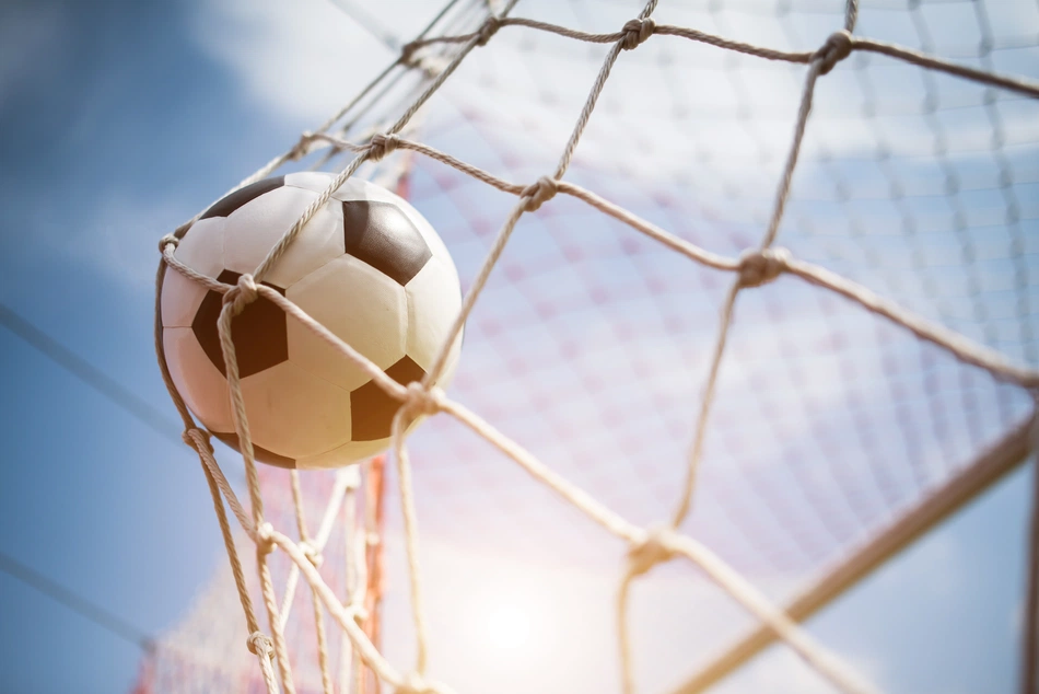Futebol, bola de futebol, rede