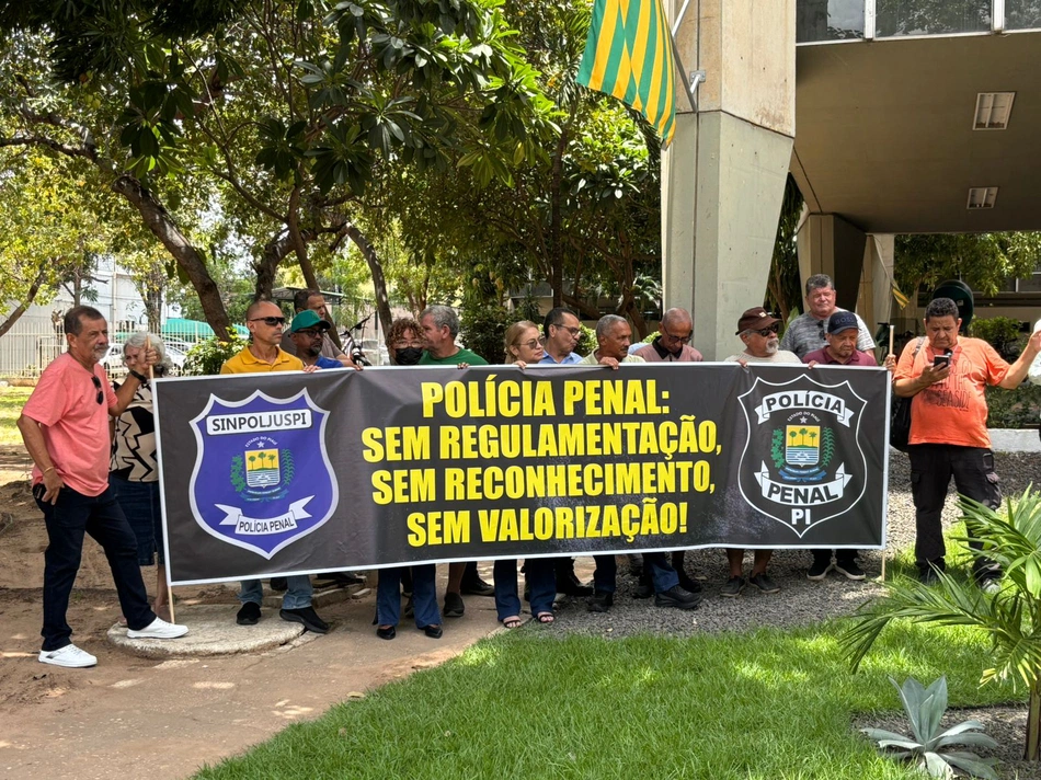 Sindicato dos Policiais Penais do Piauí realiza mobilização em Teresina