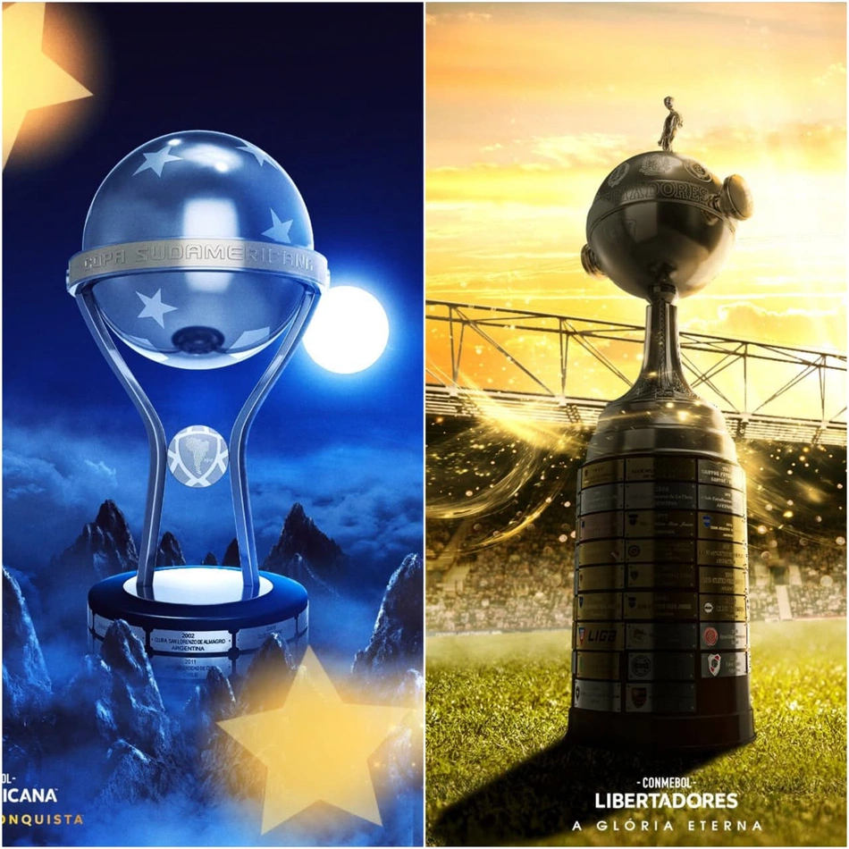 Taças da Copa Sul-Americana e Libertadores
