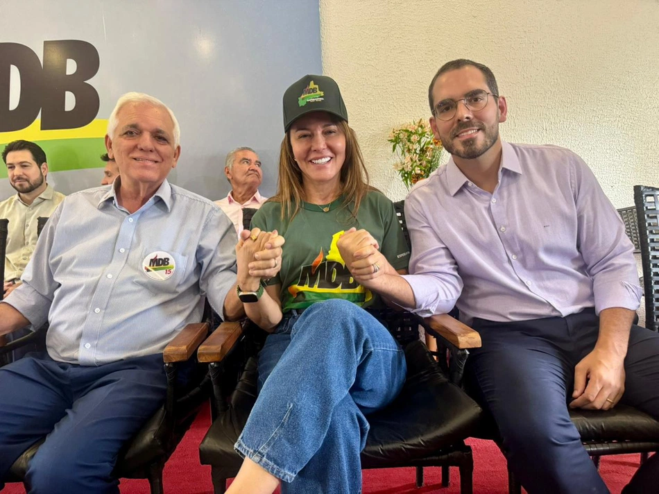 Ivanária Sampaio em solenidade de filiação do deputado federal Marcos Aurélio