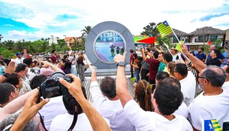 Inauguração de portal interativo em Barra Grande, Cajueiro da Praia