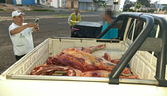 Vigilância Sanitária apreende 230 kg de carne irregular em estabelecimentos de Teresina