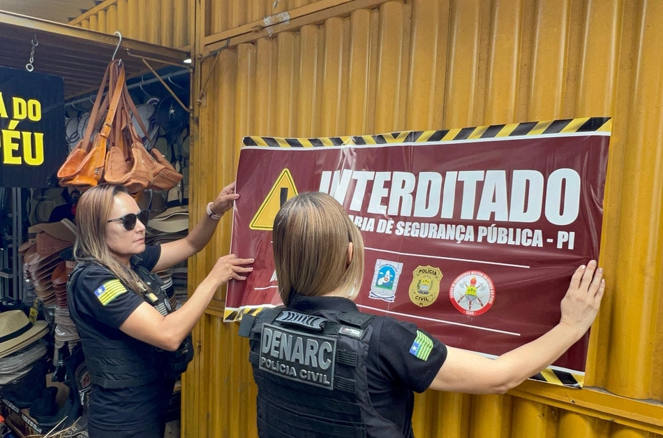 Interdição de estabelecimento com suposto envolvimento no tráfico de drogas