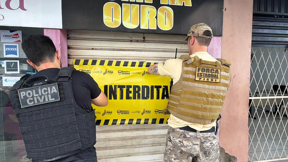 Operação Ouro Sujo interdita loja suspeita de receptação de ouro em Teresina