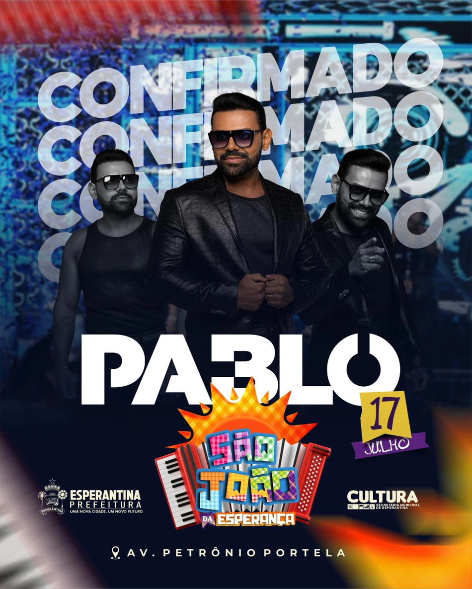 Pablo vai se apresentar no São João da Esperança