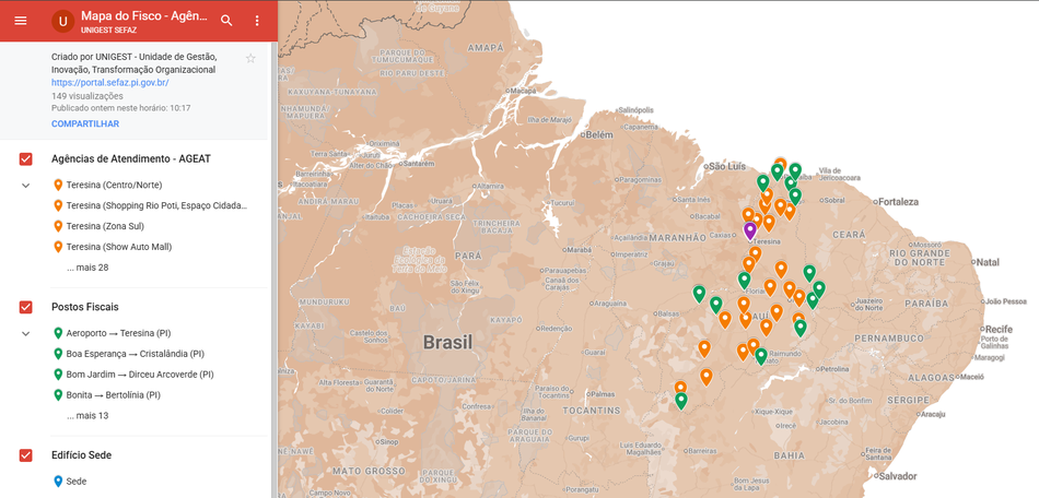 Mapa interativo