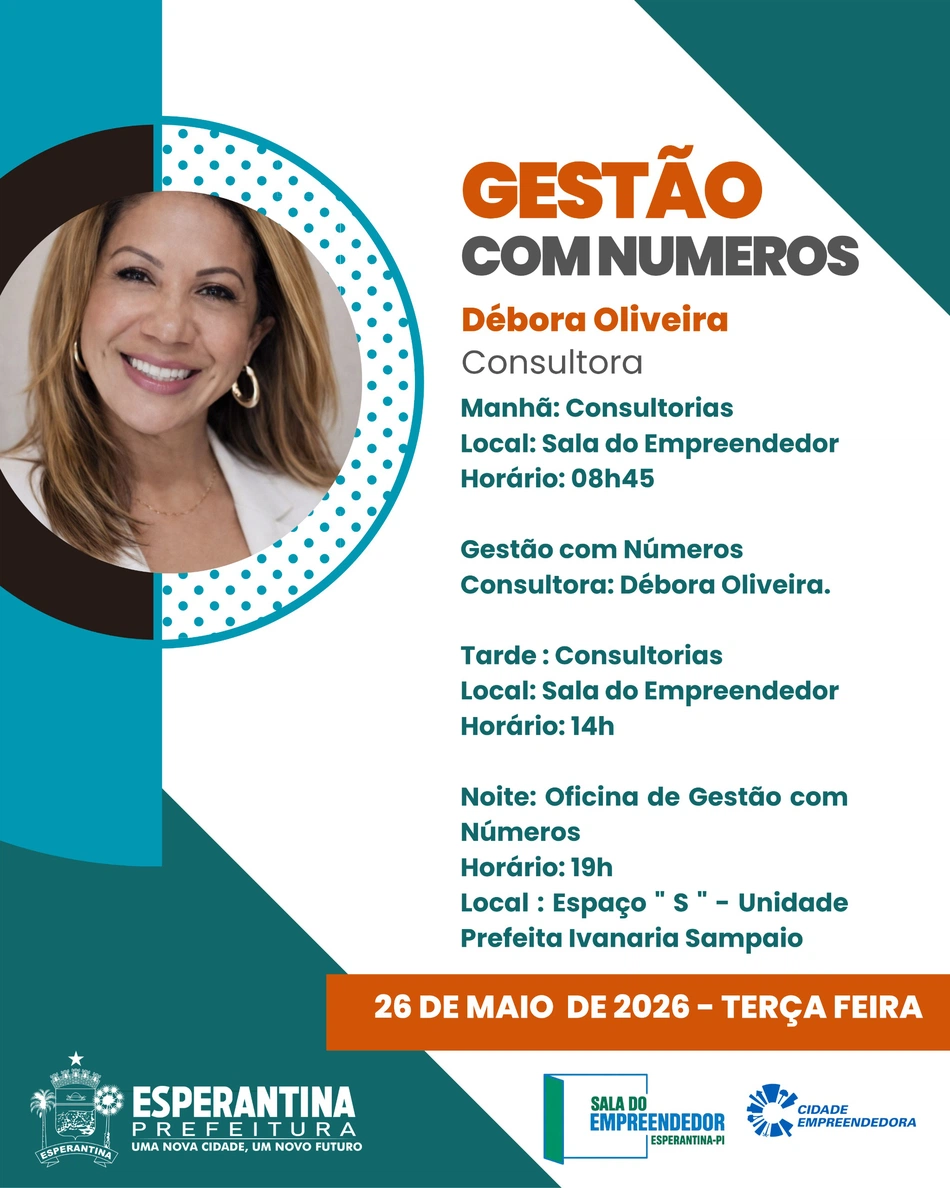Prefeitura de Esperantina realiza a  Semana do MEI 2026  com foco no fortalecimento do empreendedorismo