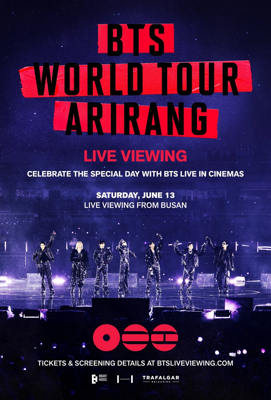 BTS anuncia exibição mundial de show em Busan nos cinemas no dia 13 de junho