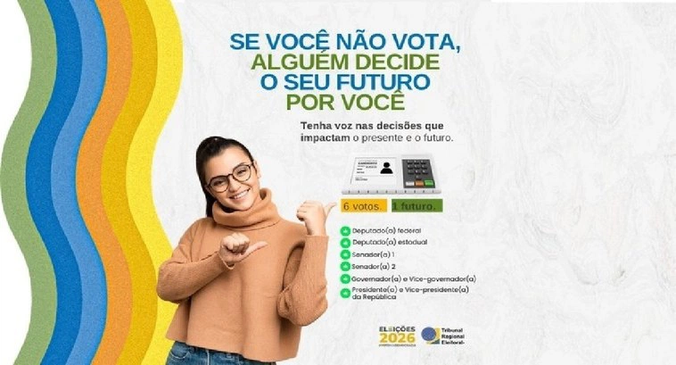 Justiça Eleitoral destaca eleitorado para seis cargos em 2026