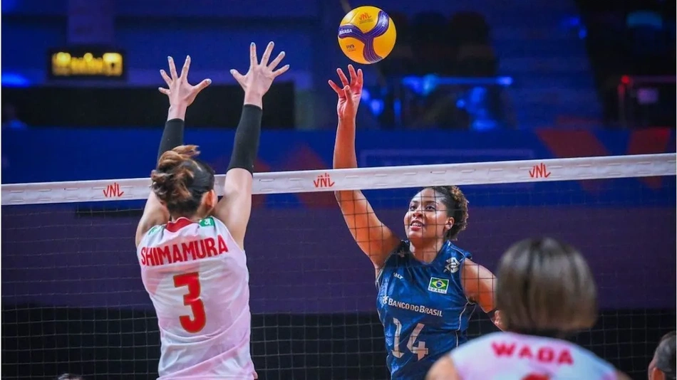 Brasil se classifica para semifinal da VNL Feminina após derrotar Japão de virada